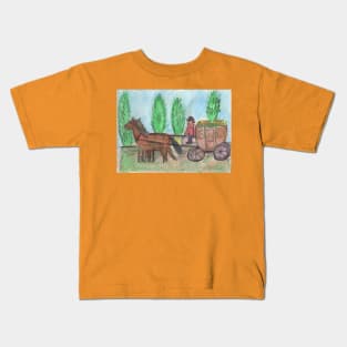 Horse-Drawn Carriage Kids T-Shirt